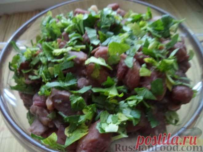 Рецепт: Лобио с шампиньонами на RussianFood.com