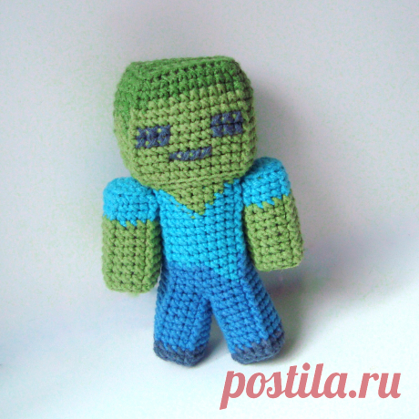 PDF Стив, Алекс и Зомби из Майнкрафта крючком. FREE crochet pattern; Аmigurumi doll patterns. Амигуруми схемы и описания на русском. Вязаные игрушки и поделки своими руками #amimore - майнкрафт, minecraft, кукла, куколка.