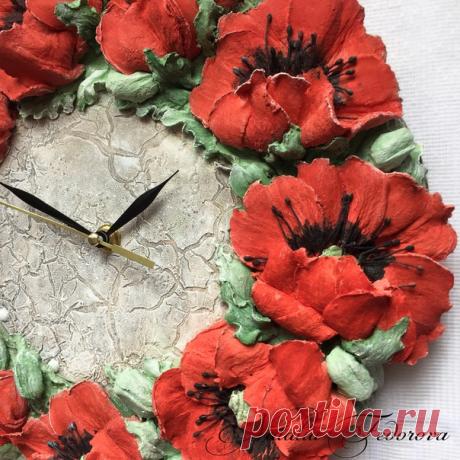 Новинка!
Часы "Маки" в технике скульптурная живопись.
Размер 30*30*2 см
В продаже на Ярмарке Мастеров