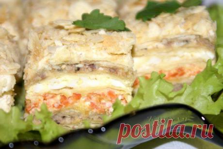 Закусочный торт Наполеон: начинки:https://www.eat-me.ru