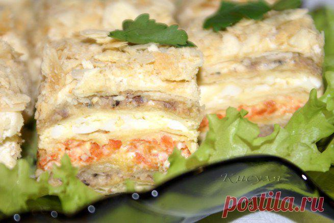 Закусочный торт Наполеон: начинки:http://www.eat-me.ru