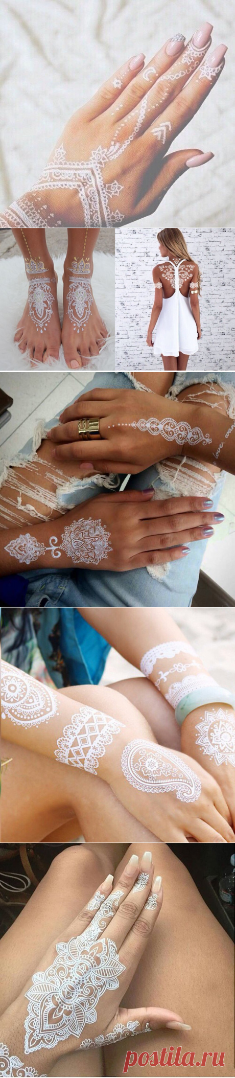 Роспись тела белой хной