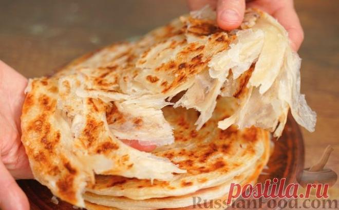 Рецепт: Слоёные лепёшки на сковороде на RussianFood.com