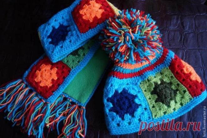 Вязание шапочки из остатков пряжи, или 