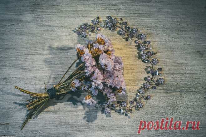 Сиреневый веночек. Украшение для волос. Boho .