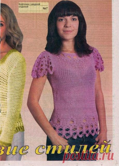 «Мангомания -туника, платье, топик и т.д. с эффектными ажурными вставками» .