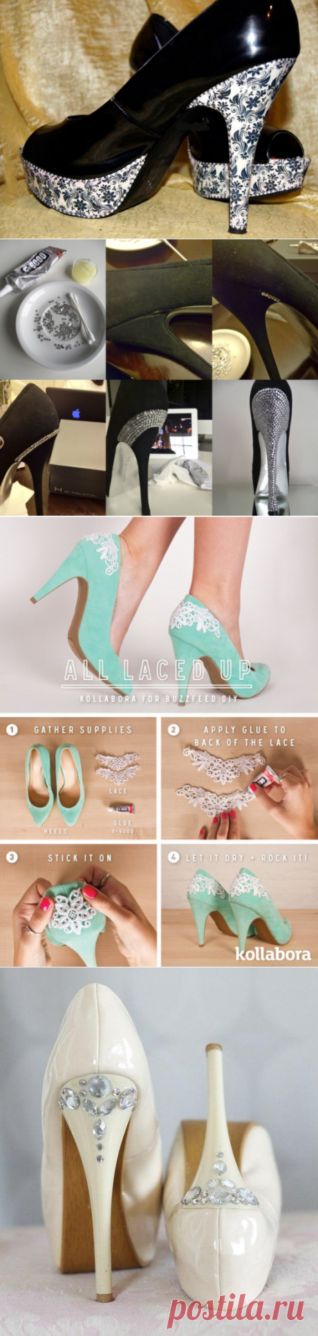 Как задекорировать белые туфли своими руками
