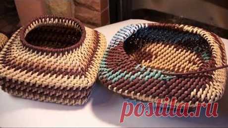 ♻ Сужение (скругление) стенок корзины при корневом плетении ♻
