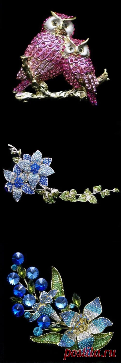 ОЧАРОВАТЕЛЬНЫЕ БРОШИ - SWAROVSKI CRYSTAL.
