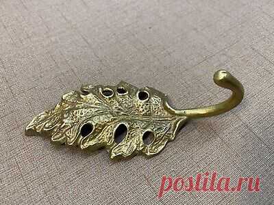 VINTAGE Brass Leaf Design Wall Hook Hanger Holder, Hanging Coat Towel Clothes  | eBay MOUNTING SCREW AND ANCHOR included.