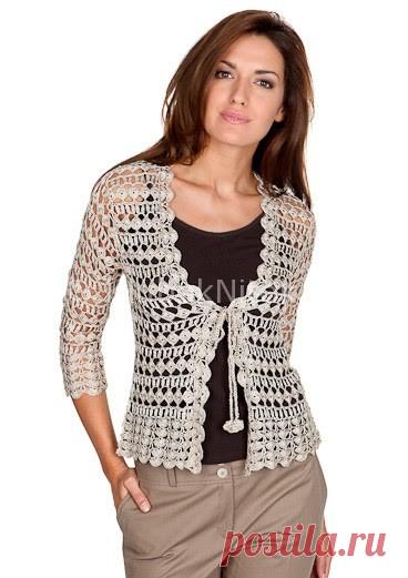 Ажурный жакет | Вязание для женщин | Вязание спицами и крючком. Схемы вязания.