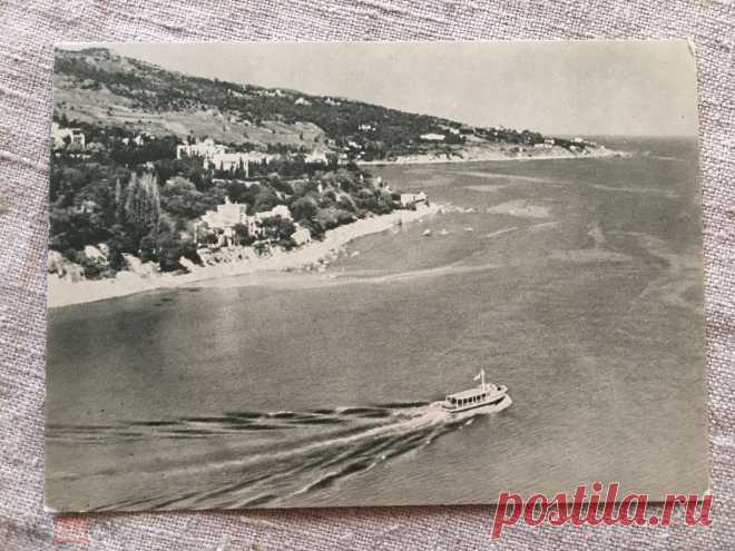 Руйкович Крым Вид на Симеиз Катер море 1955 чистая
