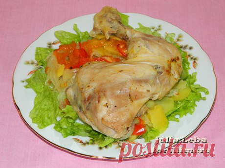 Куриные окорочка с картофелем и овощами | Ваши любимые рецепты