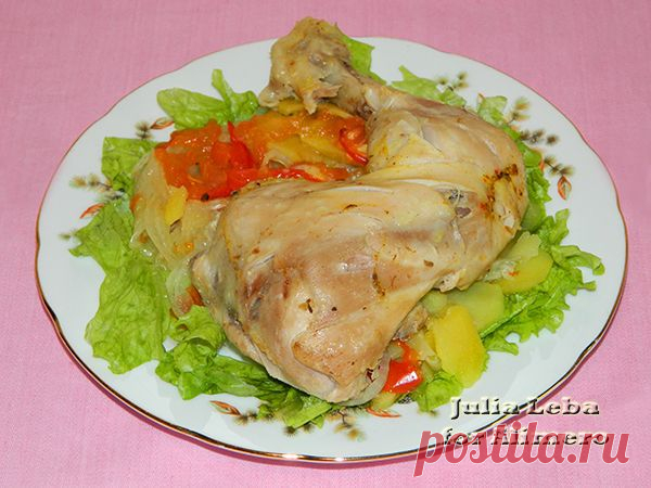 Куриные окорочка с картофелем и овощами | Ваши любимые рецепты