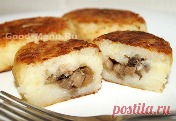 КАРТОФЕЛЬНЫЕ ЗРАЗЫ С ГРИБАМИ – рецепт с пошаговыми фото