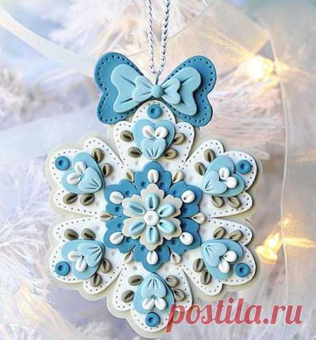 Елочные игрушки из полимерной глины своими руками