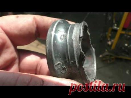 Снятие прикипевщей обоймы подшипника контактной сваркой.