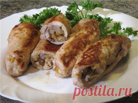 Рулеты из свинины с грибами - Пошаговый рецепт с фото своими руками Рулеты из свинины с грибами - Простой пошаговый рецепт приготовления в домашних условиях с фото. Рулеты из свинины с грибами - Состав, калорийность и ингредиенти вкусного рецепта.