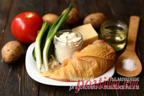Салат "Муравейник" с курицей и картофельной соломкой: пошаговый рецепт