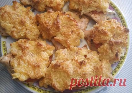 (4) Куриная грудка под сырной шапочкой с помидорами - пошаговый рецепт с фото. Автор рецепта Гульнар Кадырова-Шайхиева . - Cookpad