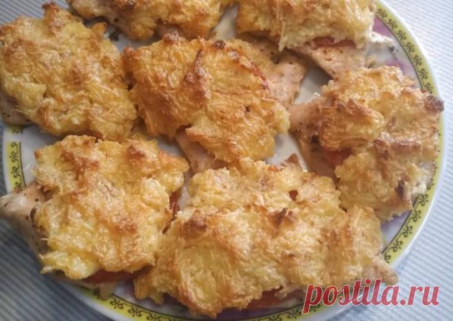 (4) Куриная грудка под сырной шапочкой с помидорами - пошаговый рецепт с фото. Автор рецепта Гульнар Кадырова-Шайхиева . - Cookpad