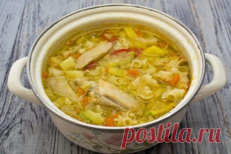 Куриный суп с овощами и макаронами — быстро и вкусно. Пошаговый рецепт с фото - Ботаничка.ru