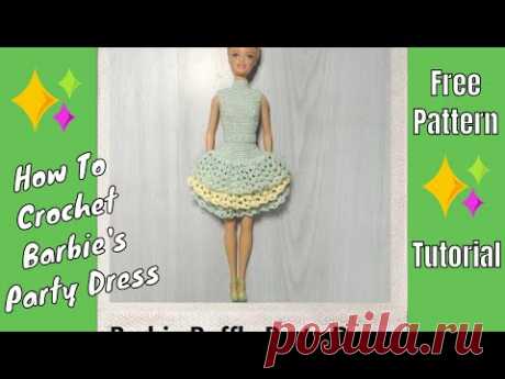 Barbie Clothes - Ruffled Party Dress 💚