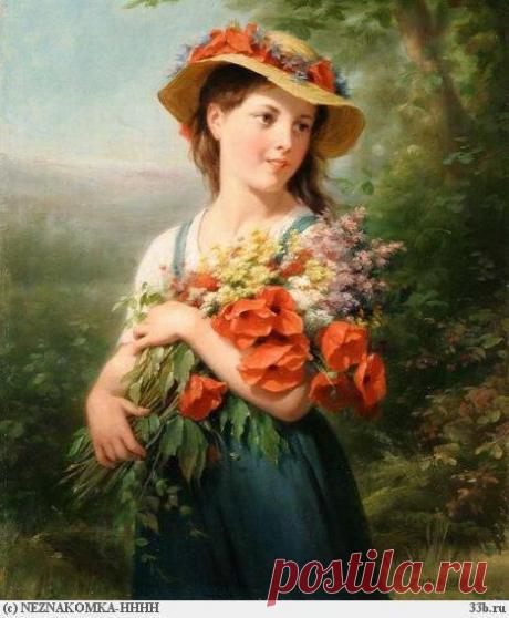 Схема вышивки «Девушка с маками» - Схемы автора «svetlanastrokova» - Вышивка крестом