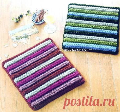 Вязание крючком - коврики ~ подушки