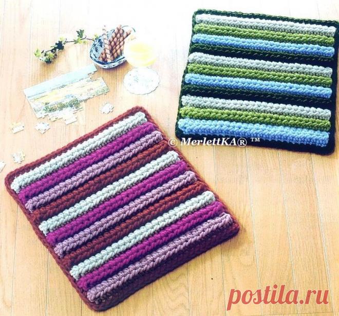 Вязание крючком - коврики ~ подушки