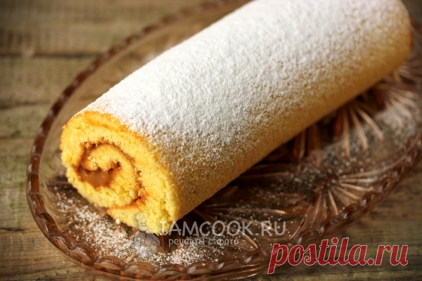 Рулет со сгущёнкой — рецепт с фото пошагово. Как испечь быстрый бисквитный рулет с вареной сгущенкой?