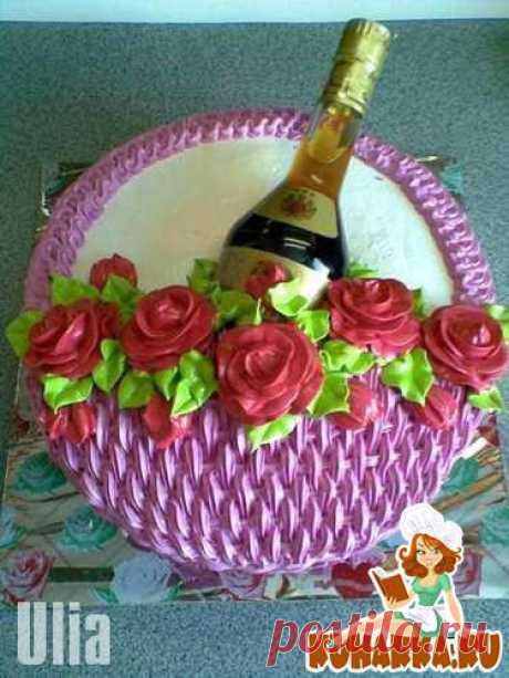 Рецепт: Кремовая корзина с коньяком