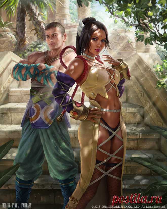 Mobius FF - Dona and Barthello by anotherwanderer on DeviantArt