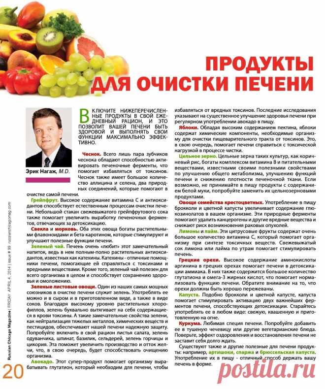Продукты для очистки печени