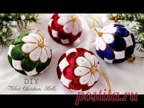 👑 КОРОЛЕВСКИЕ БАРХАТНЫЕ ШАРЫ 🎄👑🎄 Royal Velvet Christmas Ball 👑