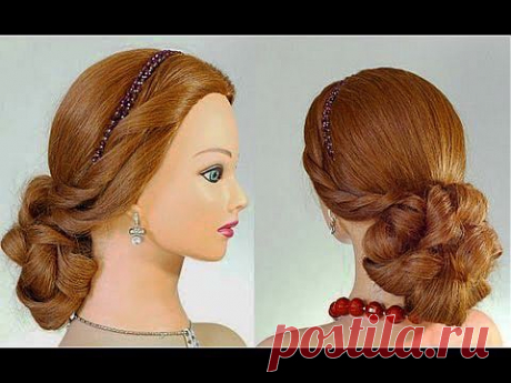 на выпускной, вечерняя прическа. Hochzeit Frisuren für langes Haar - YouTube