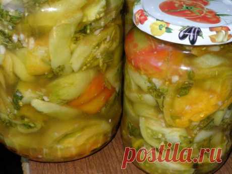 салат из зеленых помидор-очень вкусно,таки да
