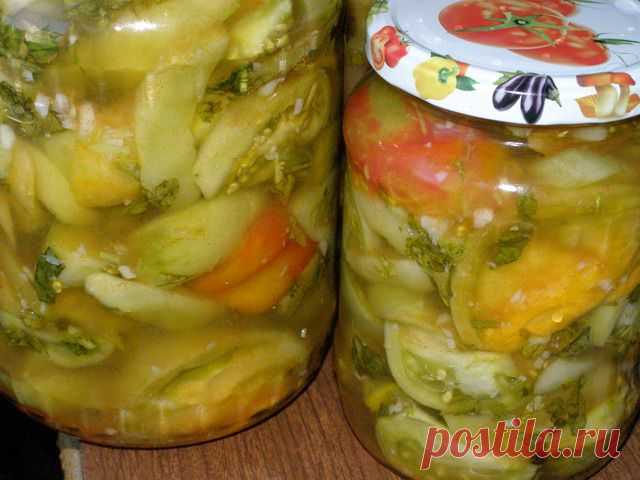 салат из зеленых помидор-очень вкусно,таки да