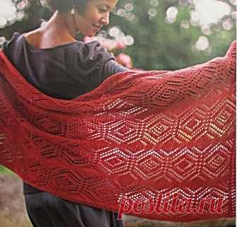 Ажурный палантин. Спицами. Схема узора. / Обсуждение на LiveInternet - Российский Сервис Онлайн-Дневников