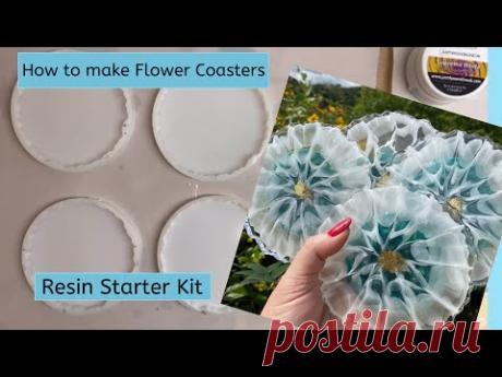 How to make Flower Coasters - Resin Starter Kit Full Tutorial