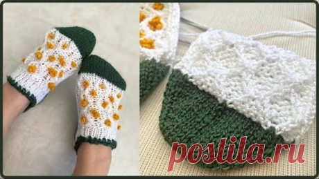 Оригинальный ромбовый узор #knittingtutorialforbeginners #knittingsocks #вязаныеноски