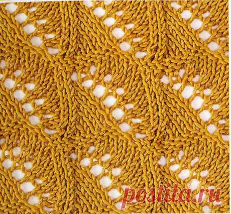Ажурный узор спицами 78 — Shpulya.com - схемы с описанием для вязания спицами и крючком