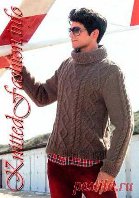 Свитер с аранами - KnittedFashion.info