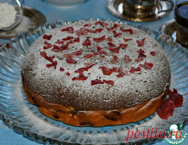 Пирог с творогом и вишней "Очарование" – кулинарный рецепт