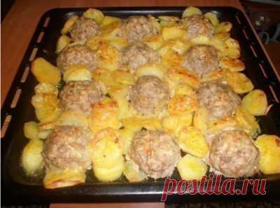 Готовим вкусно - Мясные «ёжики» с картошкой под сыром