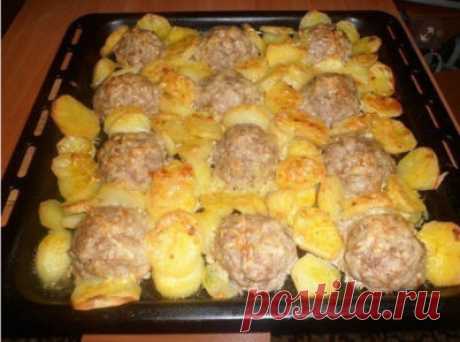 Готовим вкусно - Мясные «ёжики» с картошкой под сыром