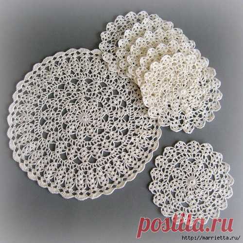 Вязание крючком. Салфетки