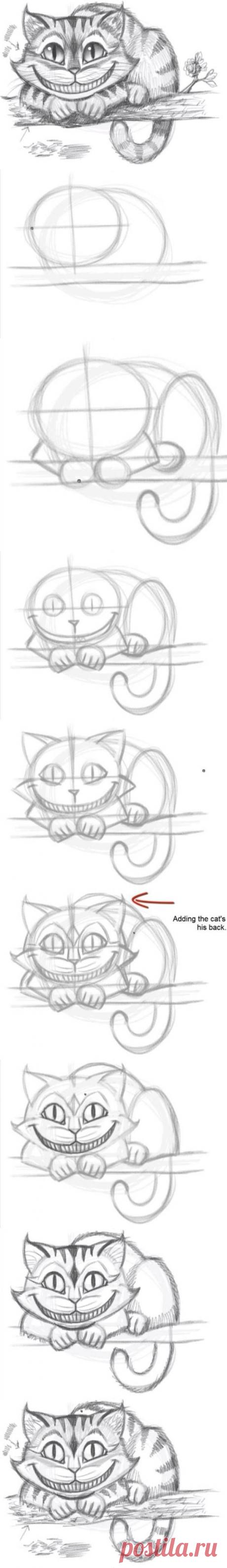 DIY Легко Нарисуйте Cheshire Cat | UsefulDIY.com