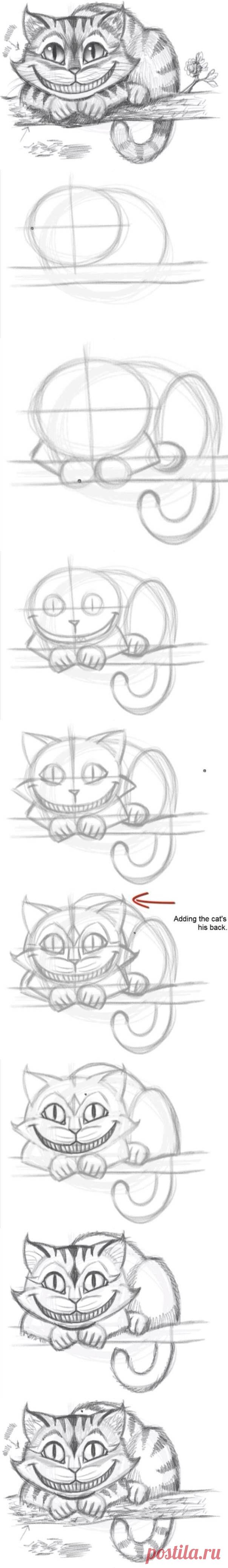 DIY Легко Нарисуйте Cheshire Cat | UsefulDIY.com