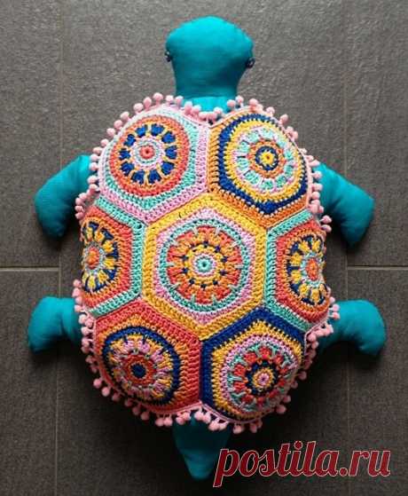 Granny Square Hexagon CRYSTAL - Crochet pattern, photo-tutorial PDF